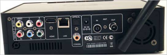 Lecteur multimédia 3Q Q-bix F345HW - connecteurs