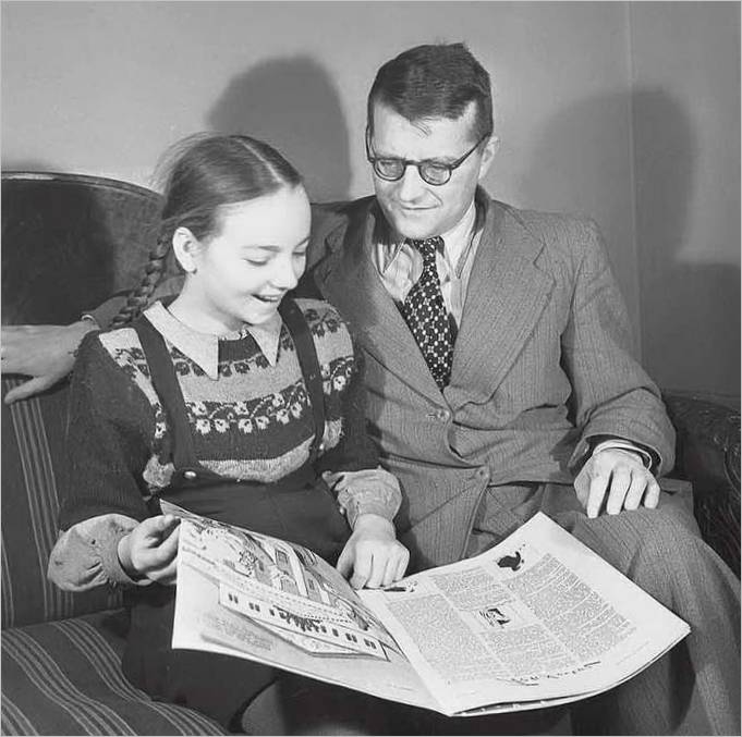 10. Dmitri Chostakovitch avec sa fille. 1955