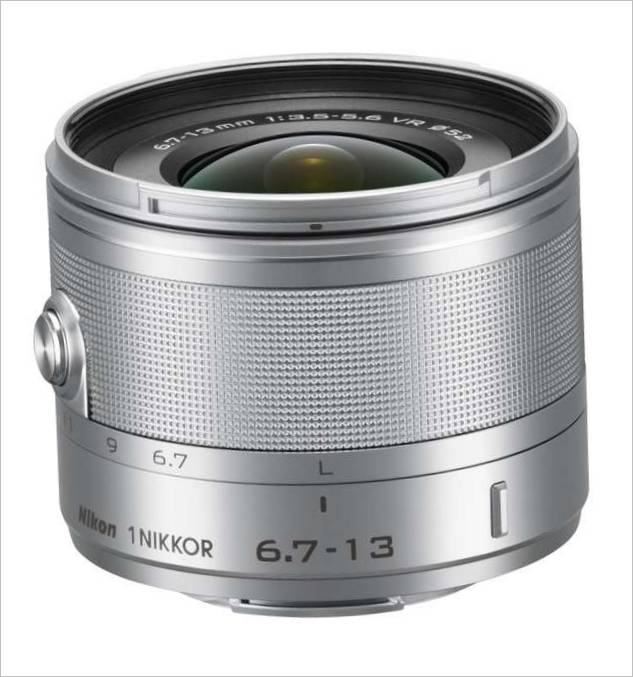 1 objectif ultra grand-angle NIKKOR VR 6,7-13 mm. - l'argent