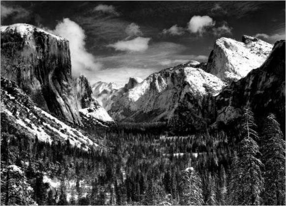 Ansel Adams. Vallée de Yosemite, hiver. 1938