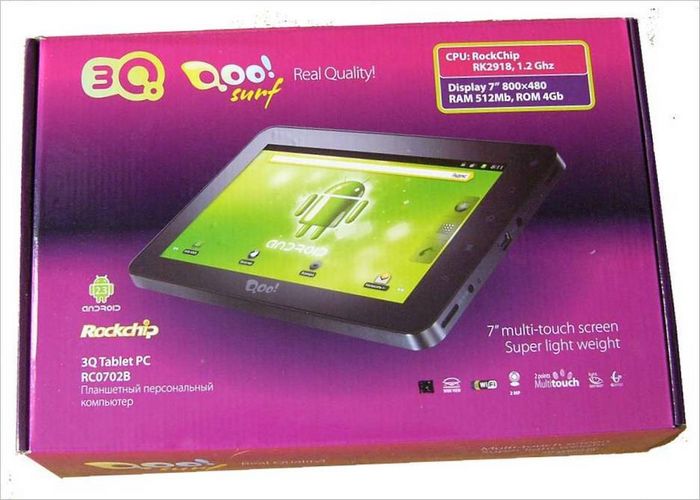 Tablette PC 3Q Surf RC0702B 512MB RAM 4GB eMMC