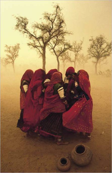 L'INDE. Rajasthan. 1983. Une tempête de sable