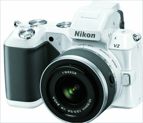 Appareil photo ultra rapide Nikon 1 V2 - en blanc
