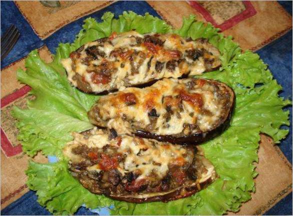 Aubergines farcies cuites au four