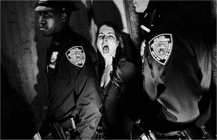 Tomasz Lazar, Pologne. Arrestation de manifestants à Harlem, New York