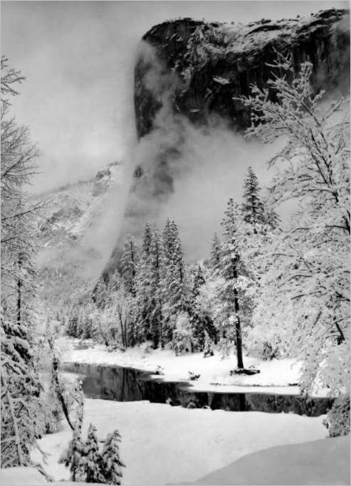 Ansel Adams. El Capitan, hiver. 1950