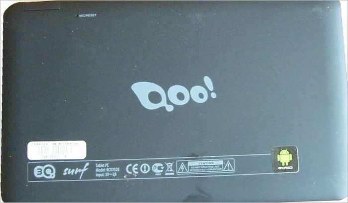 Tablette PC 3Q Surf RC0702B 512MB RAM 4GB eMMC